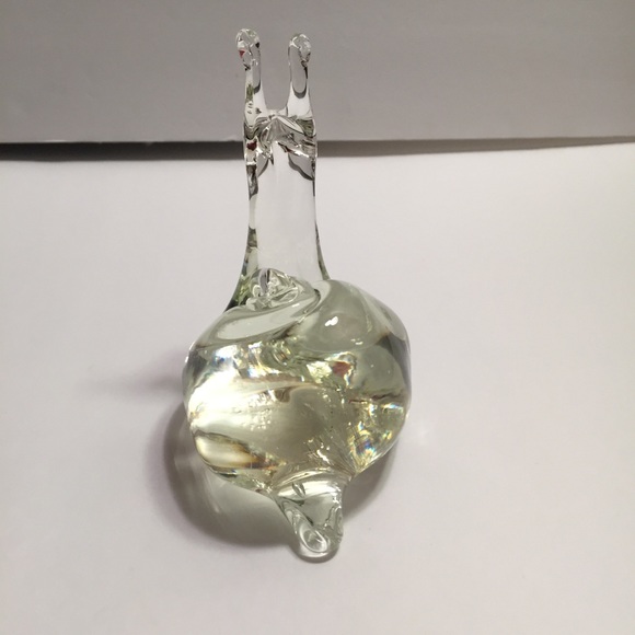 Clear Art Glass Snail Figurine Paperweight - Picture 16 of 16
